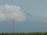 Mount Egmont Taranaki  Vulkan mit Schnee.