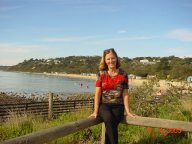 Francine beim Strand Mornington 