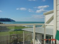 Blick aus unserem ApartementWaihi Beach 