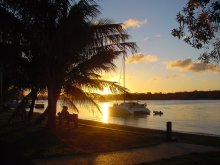 Noosaville Esplanade Sonnenuntergang