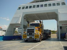 achterkant van de Truck hangt in de lucht