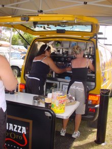 Mobiele koffie-automaat 