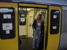 Petra in de "Airtrain"