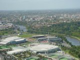 Uitzicht op Melbourne vanuit onze kamer. 