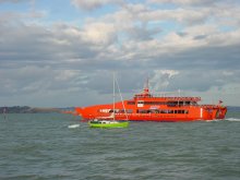 Ferry als tegenverkeer.