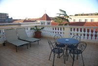 die Terrasse unseres Hotelzimmers