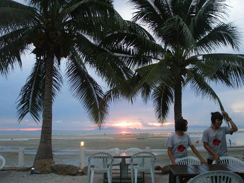 P3260844.JPG - Sunset in Nathon from the Sunset Restaurant.