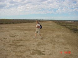 wandeling op de landebaan