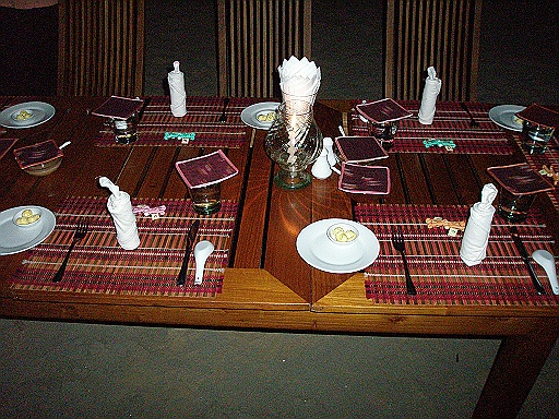 P1070064.JPG - Perfect set tables on the sand bank.