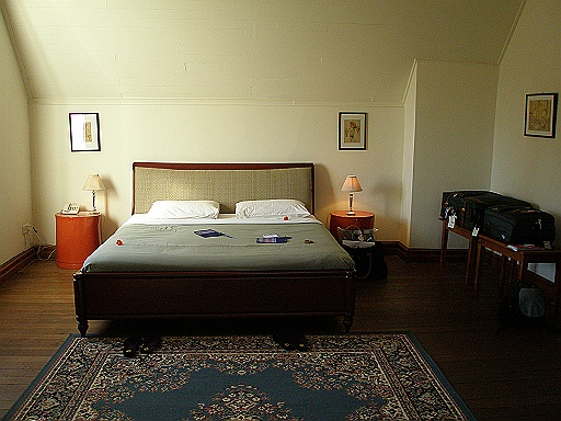P1120050.JPG - Our bedroom with a very comfortable bed.