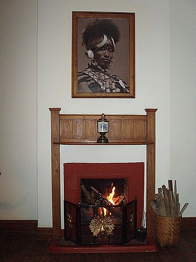 P1120064.JPG - We have a very nice fireplace in our room. It gets cold outside in the evening.